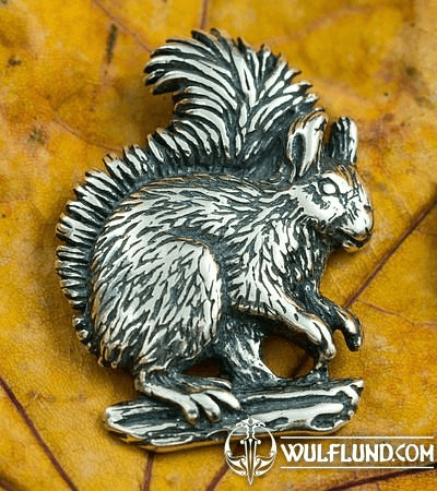 SQUIRREL, STERLING SILVER PENDANT