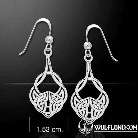 KNOT OF LIFE, STERLING SILVER CELTIC EARRINGS