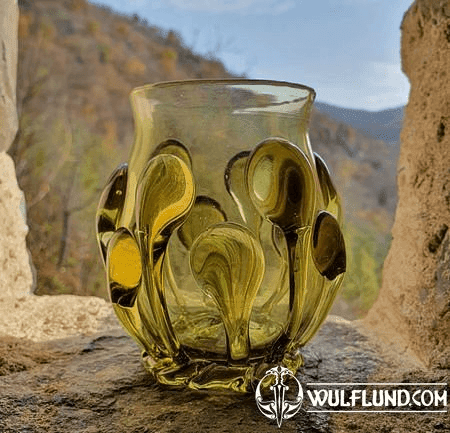 MEDIEVAL GOBLET - BOHEMIA, GREEN FOREST GLASS