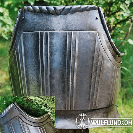 CUIRASS, BREAST PLATE 1,5 MM WITH PATINA