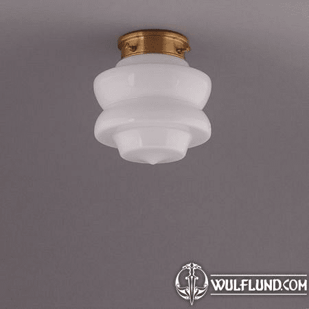 FLOWER BUD CEILING LAMP, BRASS ROUND FIXTURE