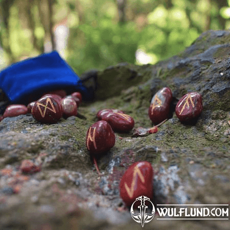 RED JASPER RUNE SET, OLD FUTHARK