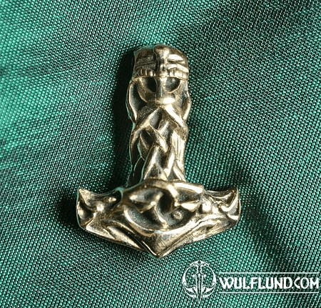 VIKING WARRIOR, BRONZE THOR HAMMER, PENDANT