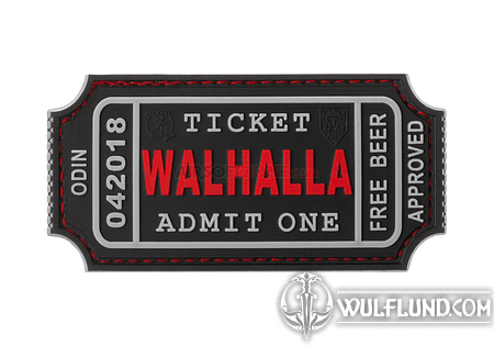 VALHALLA TICKET, 3D BLACKMEDIC RUBBER VELCRO PATCH