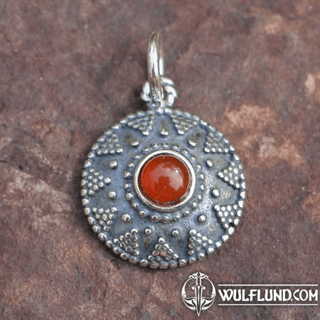 ISOLDA, HESSONITE, SILVER PENDANT