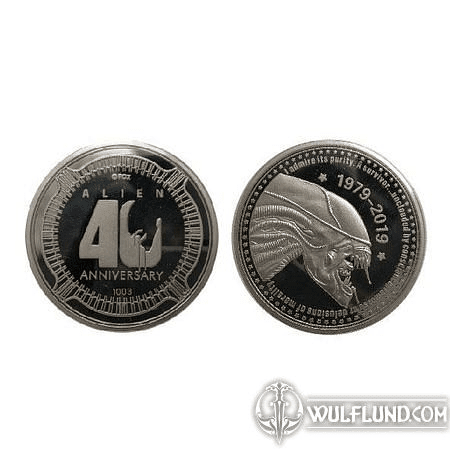 ALIEN COLLECTABLE COIN 40TH ANNIVERSARY SILVER EDITION