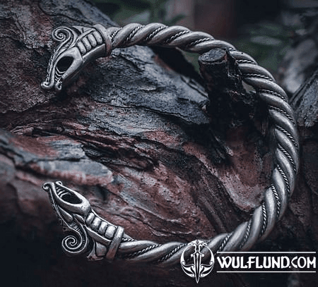 DREKI, VIKING BRACELET, SILVER PLATED TIN ALLOY