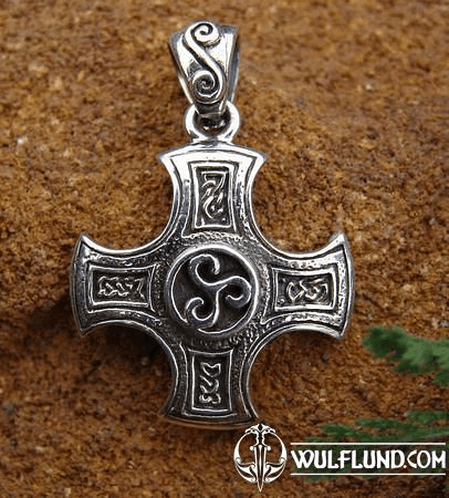 CROSS OF HARMONY, CELTIC SILVER PENDANT, AG 925