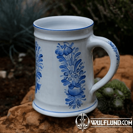 HANDPAINTED MUG, CZECH TRADITONAL CERAMICS