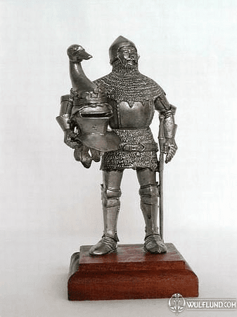 ITALIAN KNIGHT, HISTORICAL TIN STATUE