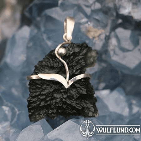 ZARIA, PENDENTIF EN ARGENT, MOLDAVITE AG 925