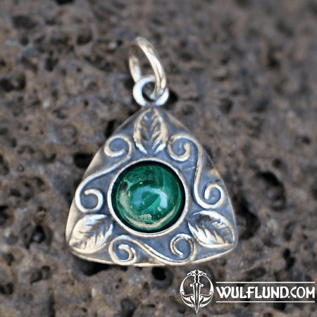 BOUDICCA, SILVER PENDANT, MALACHITE AG 925