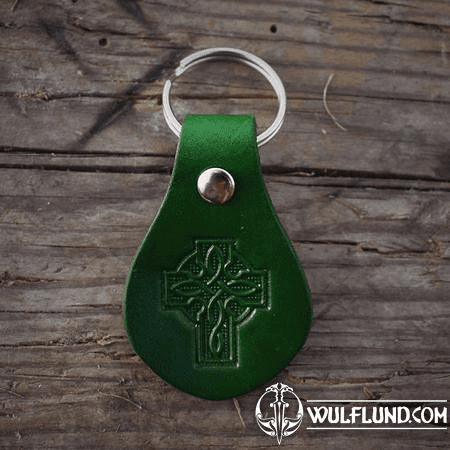 KEYCHAIN - CELTIC CROSS, LEATHER