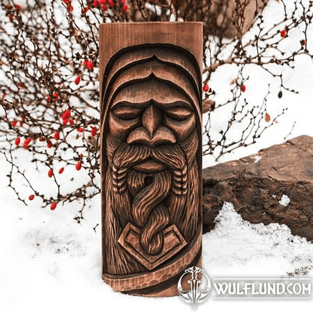THOR, CARVED WOODEN FIGURINE