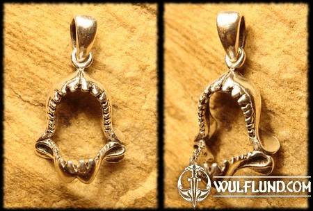 SHARK JAWS, SILVER PENDANT