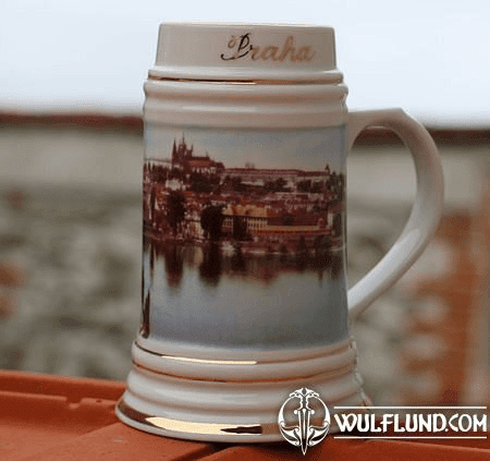 TASSE DE BIÈRE, PRAGUE 0,5 L, PORCELAINE