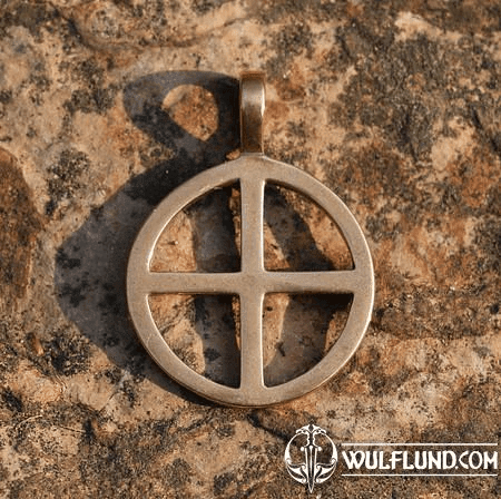 SUN SYMBOL V, BRONZE PENDANT