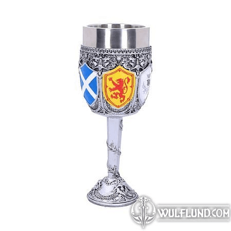 GOBLET OF THE BRAVE SCOTTISH SHIELD GLASS