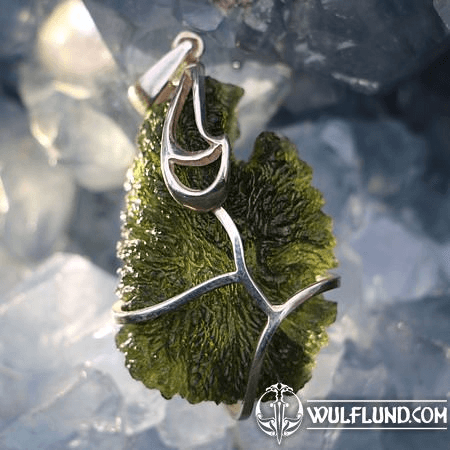 HEDA - MOLDAVITE, SILVER PENDANT AG 925