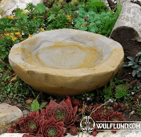 STONE GARDEN BOWL - ROUND - SANDSTONE