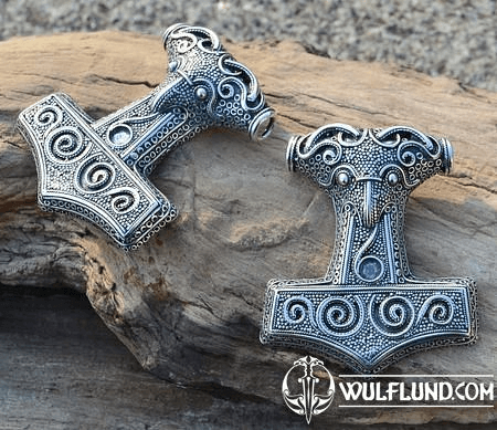 MARTEAU DE THOR - CORBEAU, PENDENTIF, ARGENT