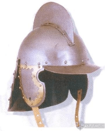 EUROPEAN LOBSTERTAIL HELMET WITH BRASS