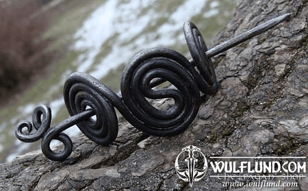 HAND FORGED HAIR BROOCH