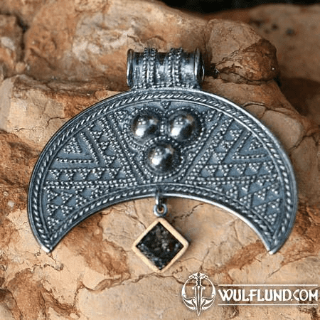 ZIVA LUNITSA, SLAVIC MOLDAVITE PENDANT, SILVER