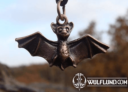 THE BAT, PEWTER PENDANT, COPPERED