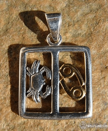 CANCER, THE CRAB, SILVER PENDANT