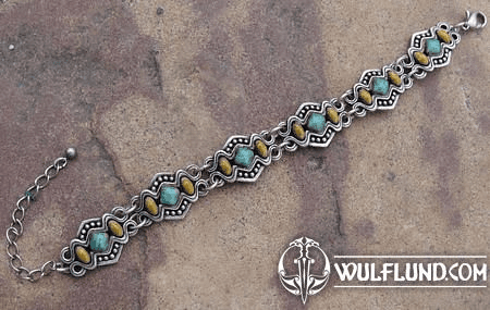 BRACELET, GREEN AND GOLD ENAMEL