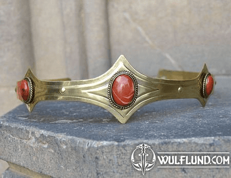 MEDIEVAL GOTHIC CROWN WITH JASPER, 3 STONES