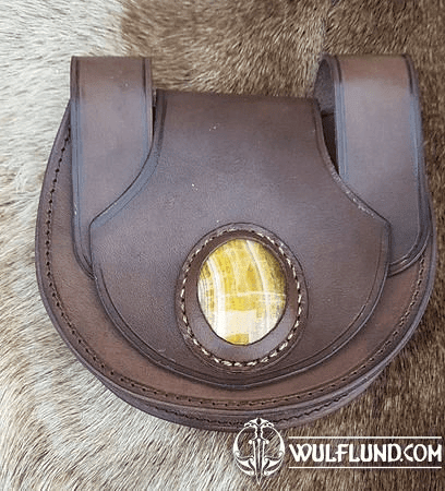 THIRD EYE, LEATHER BELT BAG, BROWN