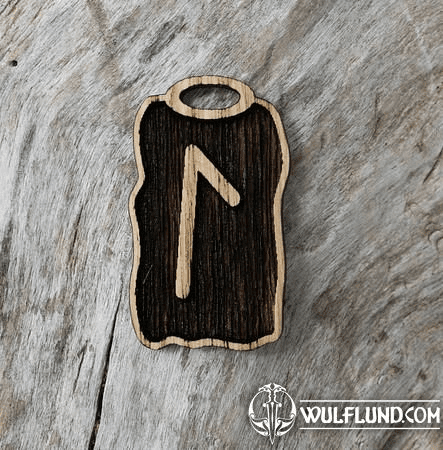 LAGUZ - RUNE - FUTHARK, WOOD