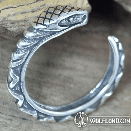 SERPENT, SNAKE, SILVER RING AG 925