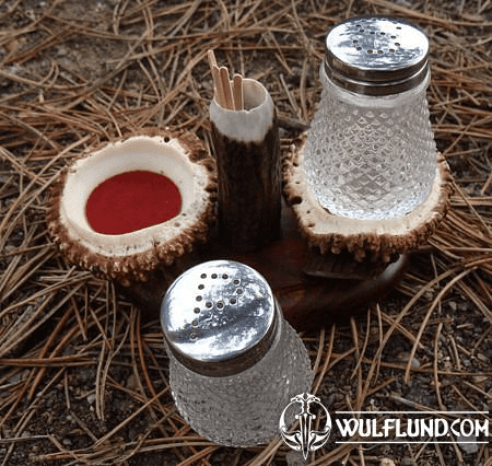 SALT AND PEPPER CELLARS, ANTLER SET