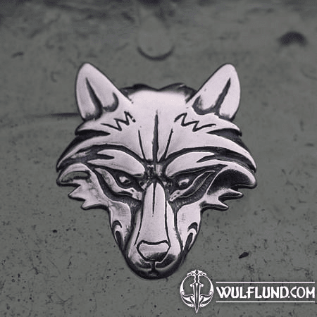 VUK, WOLF PENDANT, STERLING SILVER