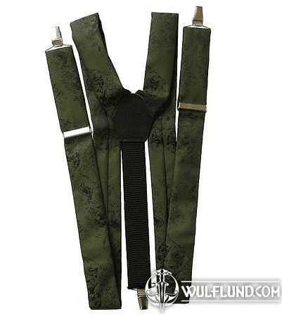 MEN'S SUSPENDERS, GREEN, DEER