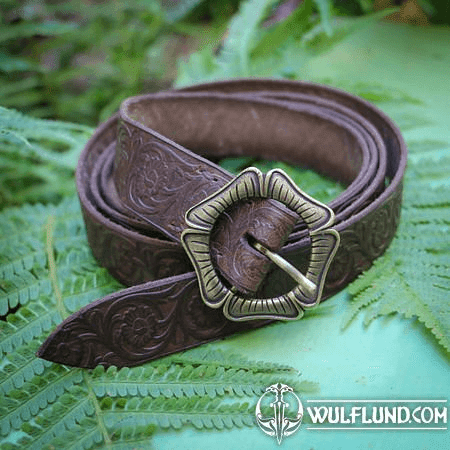 ALBION, BROWN LEATHER BELT