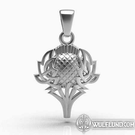 SCOTTISH THISTLE, SILVER PENDANT