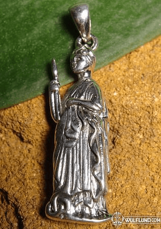 MINERVA, GODDESS OF WISDOM AND THE ARTS, SILVER PENDANT