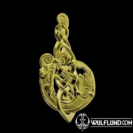 MAC TÍRE CELTIC WOLF, PENDANT, 14K GOLD