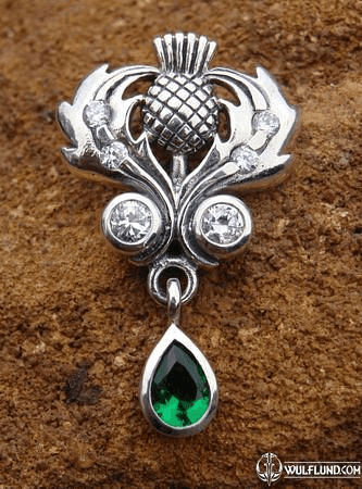 SCOTTISH THISTLE, SILVER PENDANT