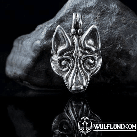 WOLF'S HEAD, PENDANT, TIN