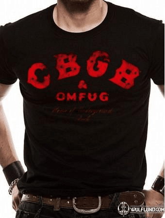 CBGBS - RED LOGO, BLACK UNISEX T-SHIRT