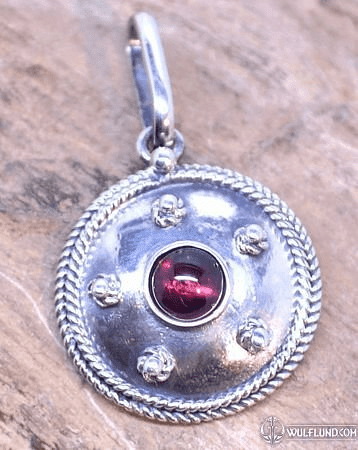 ANTICA ROMA, STERLING SILVER PENDANT WITH A GEM