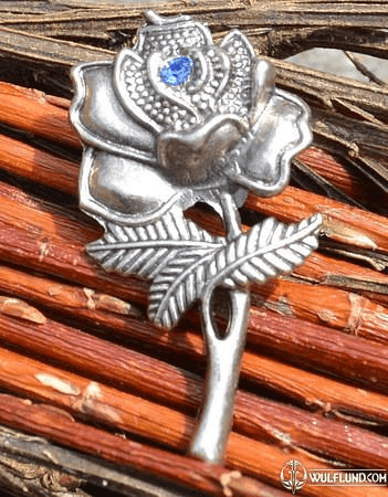 ROSE, PENDENTIF EN VERRE