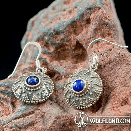 ISOLDA, LAPIS, BRONZE EARRINGS