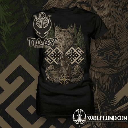 WOLF WARRIOR, SLAVIC LADIES' T-SHIRT - COLORED