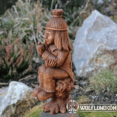 VODNIK - WATER SPIRIT - VODYANOY, WOODEN CARVED FIGURE FROM THE CARPATHIANS